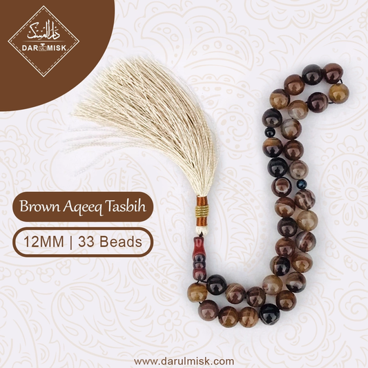 Brown Aqeeq Tasbih