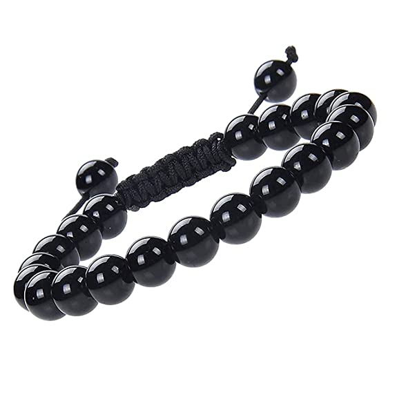 Black Aqeeq Stone(Adjustable Beads Bracelet)