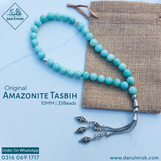 Natural Amazonite Stone Tasbih | Islamic Misbah