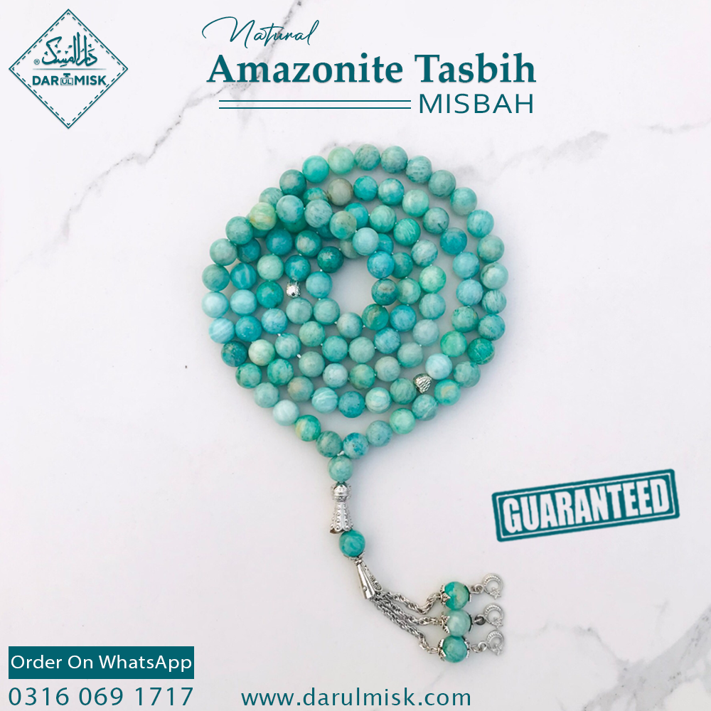 Natural Amazonite Stone Tasbih | Islamic Misbah