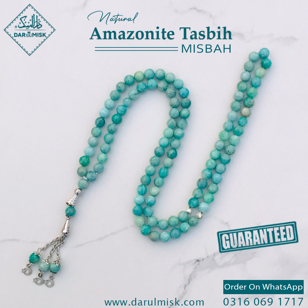 Natural Amazonite Stone Tasbih | Islamic Misbah