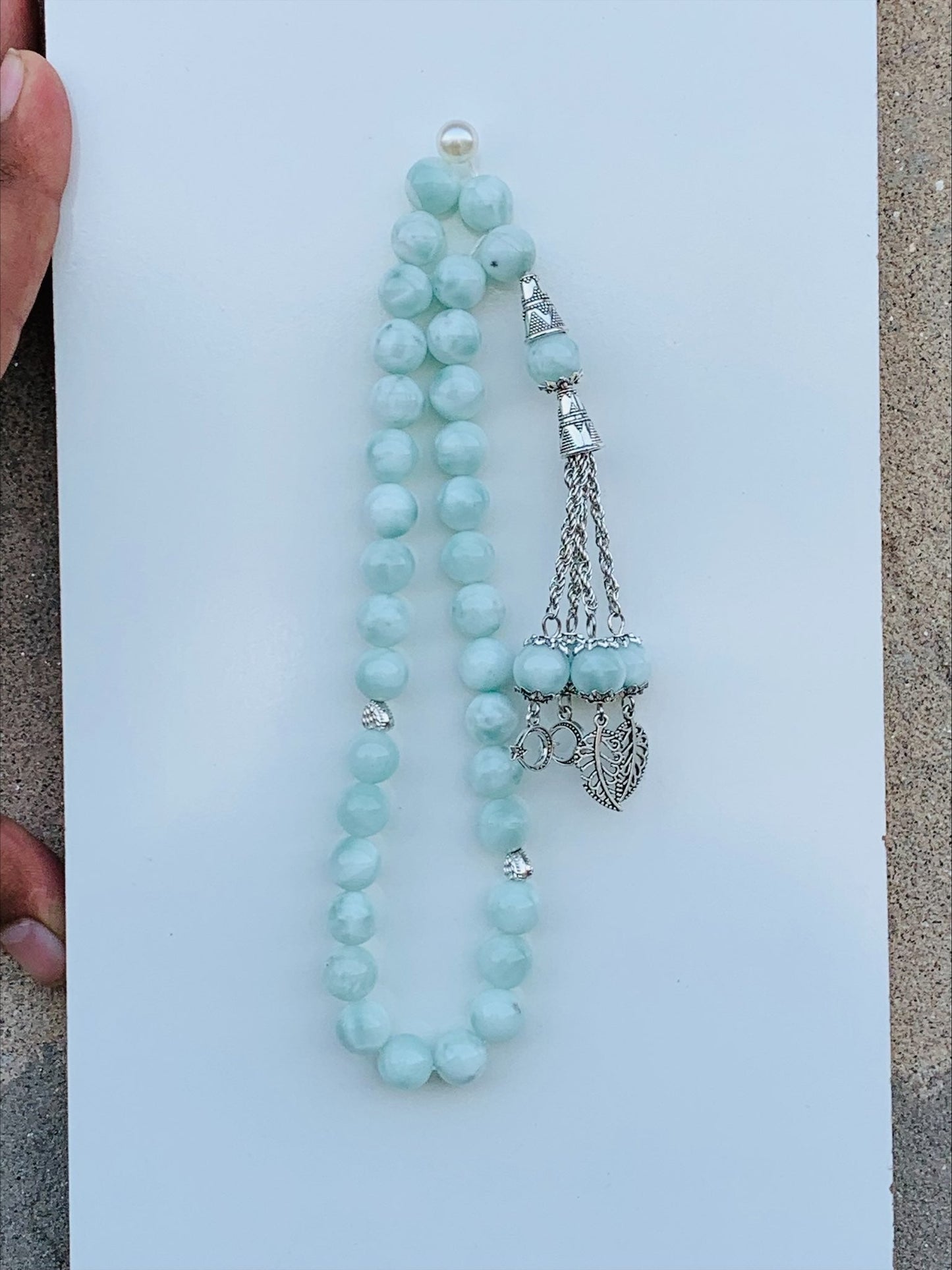 Natural Larimar Stone Tasbih