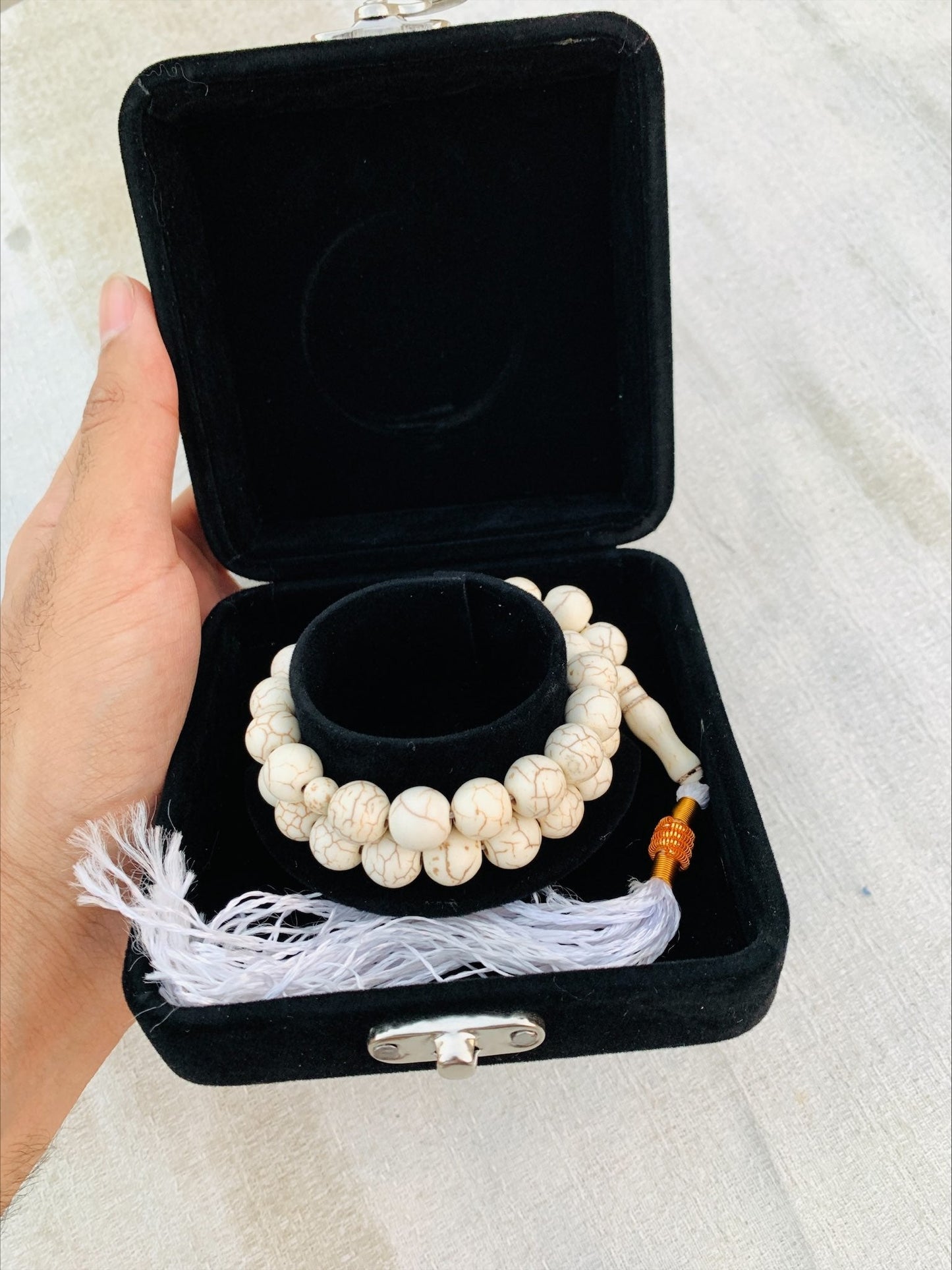 White Feroza Stone Tasbih